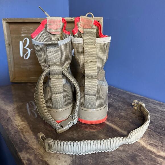 Nike Men s SF Air Force 1 Shoe Khaki Rush Coral, Men’s 11 US - Picture 4 of 8